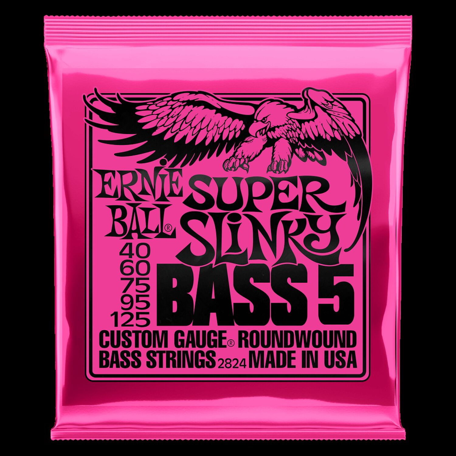 Cuerdas Bajo El&eacute;ctrico De 5 Super Slinky 40-125 Ernie Ball 2824 image number 0.0
