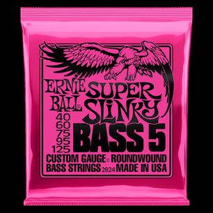 Cuerdas Bajo El&eacute;ctrico De 5 Super Slinky 40-125 Ernie Ball 2824