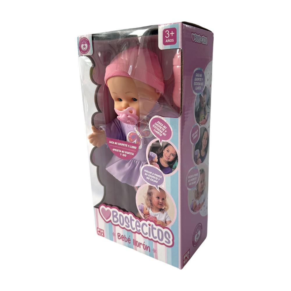Muñeca Baby Doll Bostecitos Cuerpo Blando 12" Llorón Ass image number 3.0