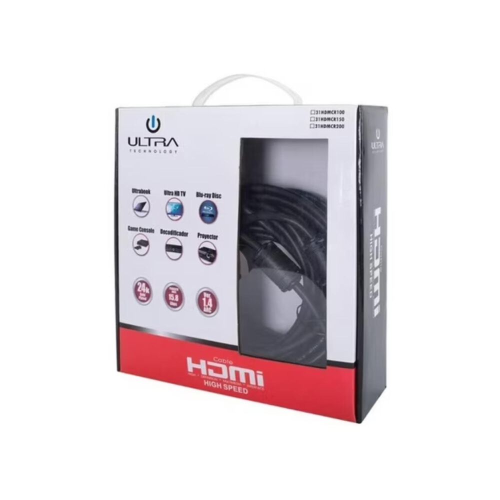 Cable Hdmi V1.4 Hd 4k 15.8 Gbps 20mts Negro image number 2.0