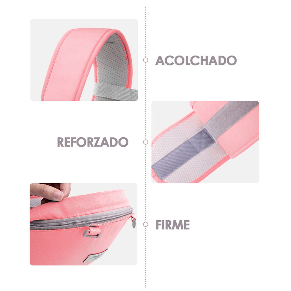 Portabeb&eacute; Ergon&oacute;mico Asiento Multifuncional 6 En 1 Rosado image number 3.0