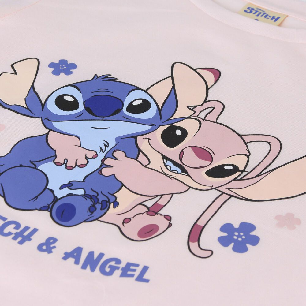 Pijama Manga Larga Ni&ntilde;a Stitch & Angel Rosado Disney image number 2.0