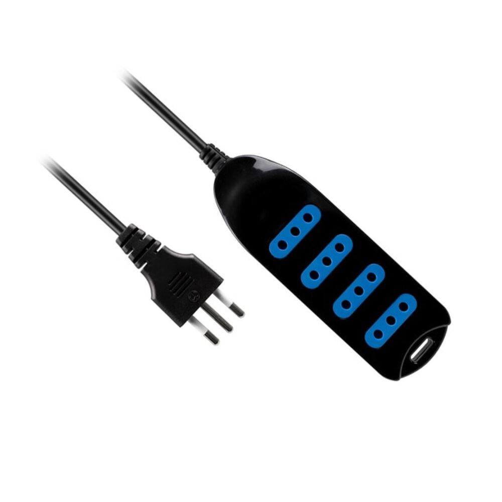 Alargador Extencion 3 Mts 4 Entradas Negro image number 3.0