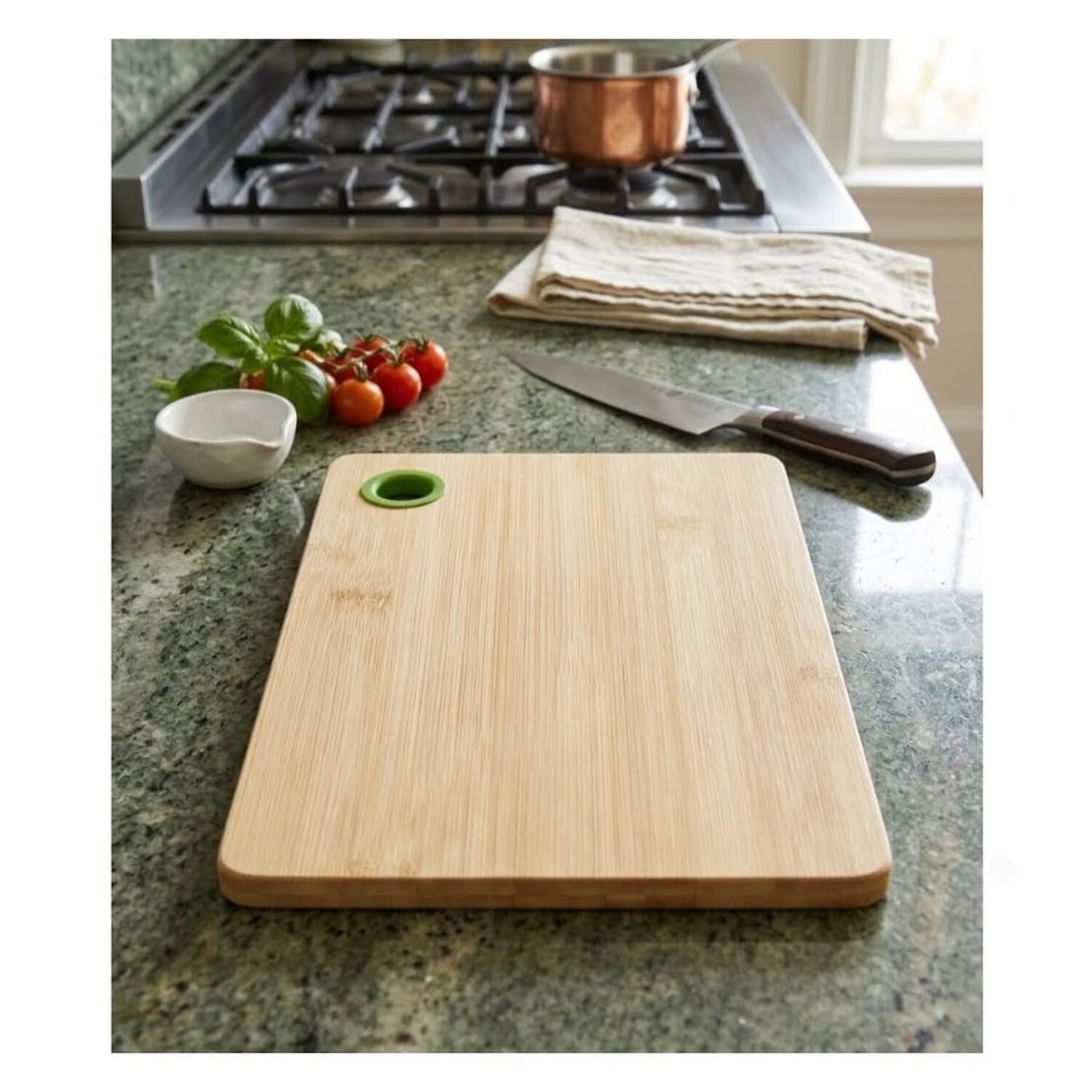 Tabla Picar Bamb&uacute; Genichi Antideslizante Cocina 34x24 Cm image number 3.0