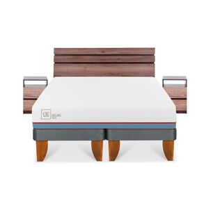 Cama Europea Cic Excellence Plus / 2 Plazas / Base Dividida + Set De Maderas