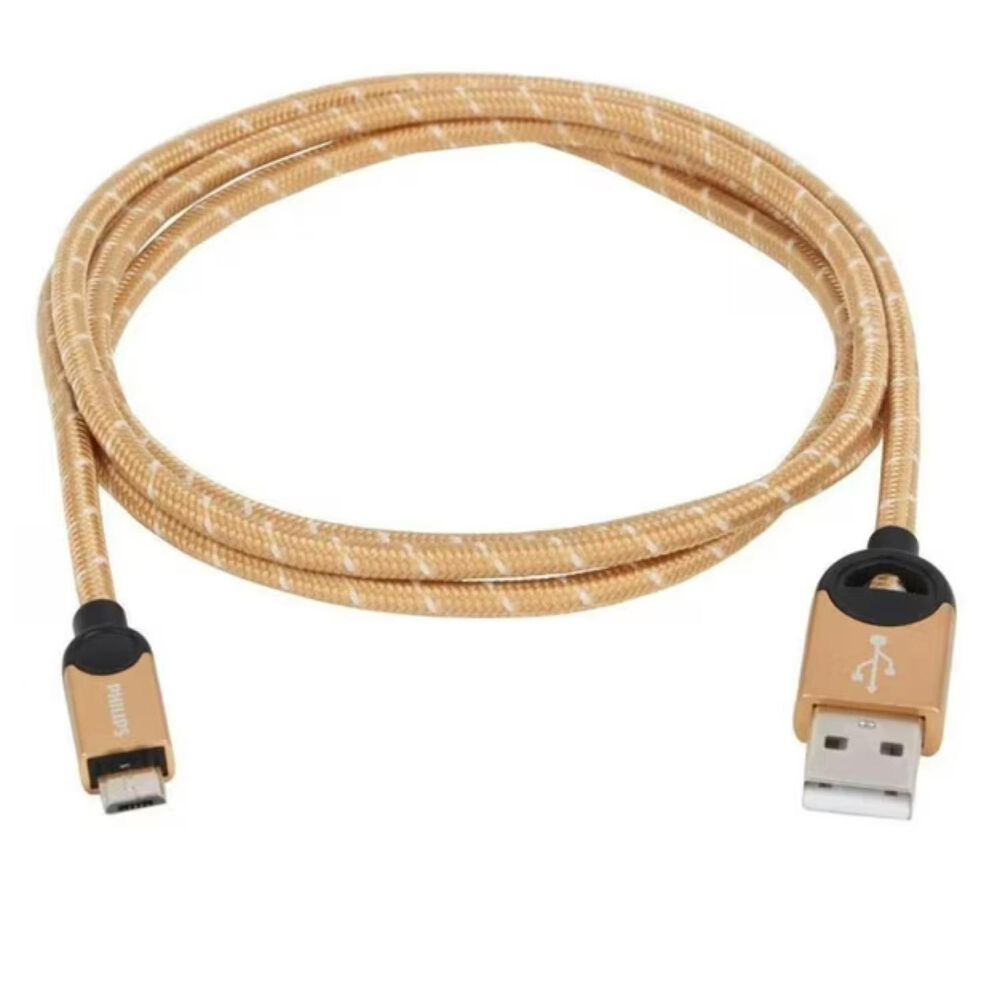 Cable Usb A Micro Usb Trenzado Dorado 1.2mts Lc2618g image number 0.0