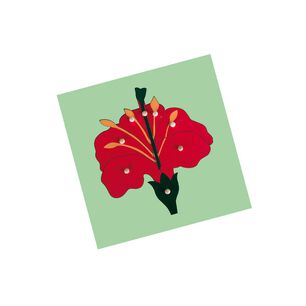 Encaje De Flor Madera Con Mango