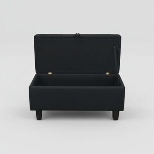 Banqueta Piecera 90 Cm Tapiz Genova (negro)