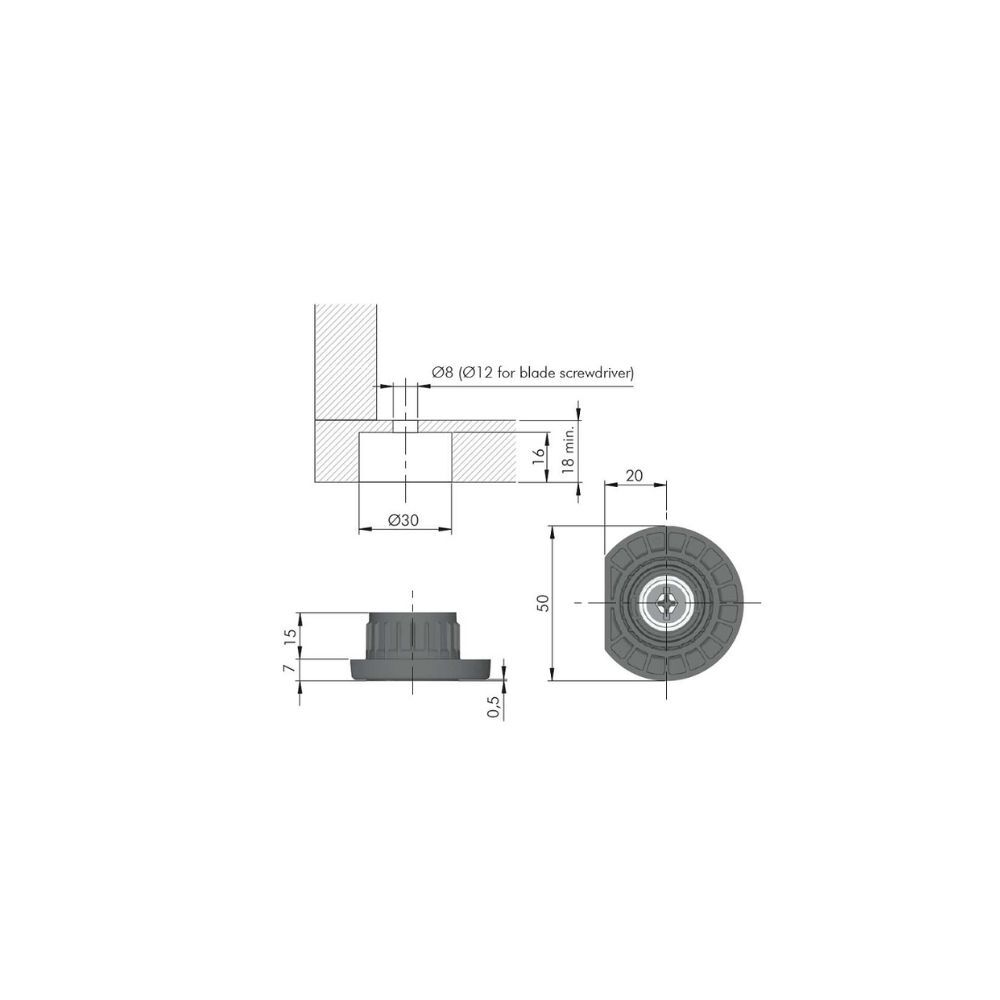 4 Niveladores Integrato Z Italiana Ferramenta image number 3.0