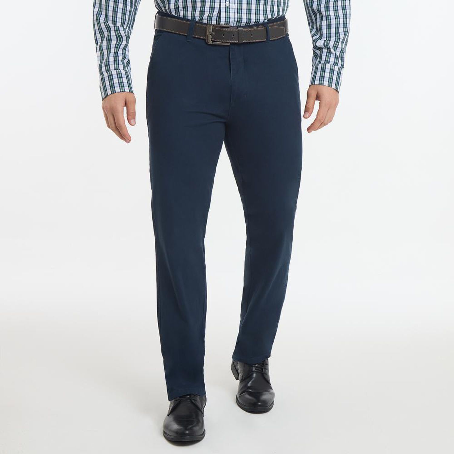 Pantal&oacute;n Liso Tiro Medio Regular Hombre Herald image number 0.0