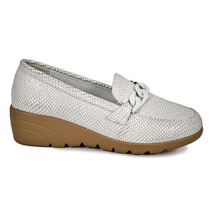 Mocasín Cuero Hadassa Blanco