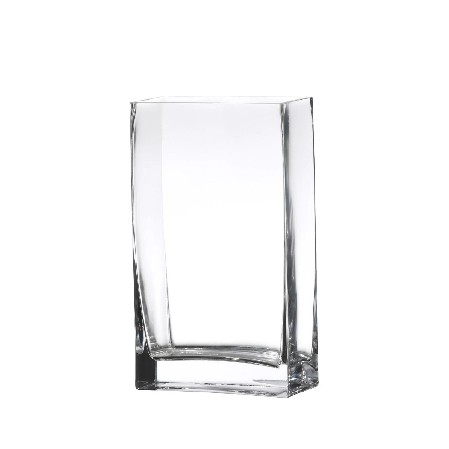 Florero New Quadro 24cm Vidrio Transparente Decoracion Allegra image number 0.0