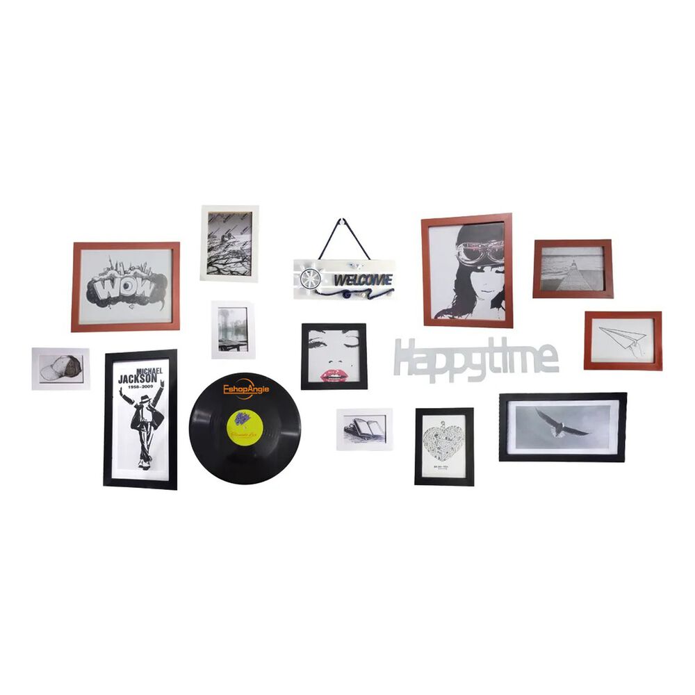 Set 12 Marcos Fotos Decorativos Pared Letreros Vinilo image number 0.0