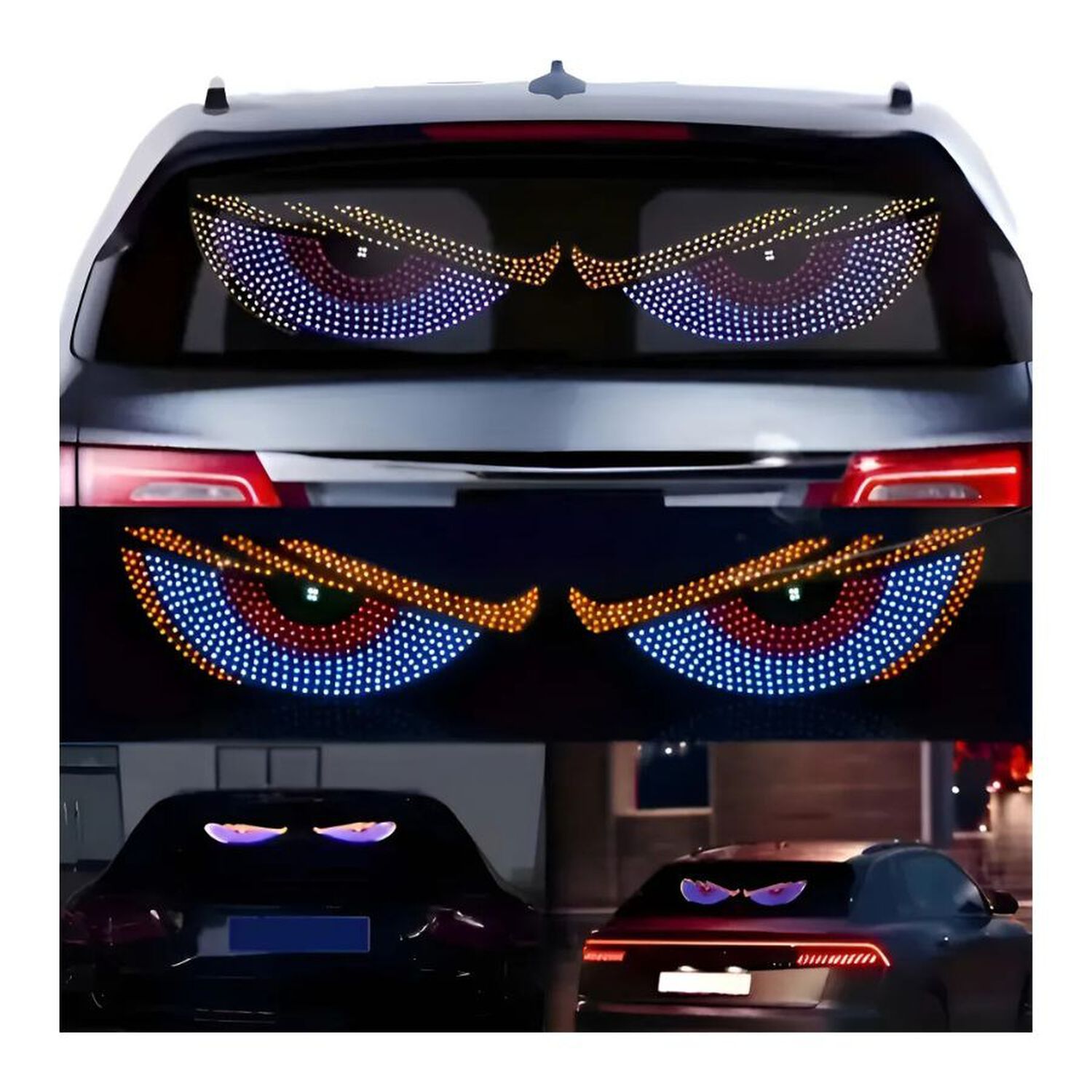 Luces Led Parabrisas Auto Ojos De Demonio Devil Eyes Usb image number 1.0