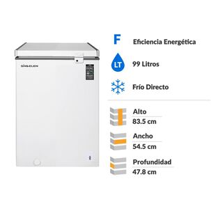 Freezer Horizontal Sindelen Sfh-102bl / Fr&iacute;o Directo / 99 Litros /