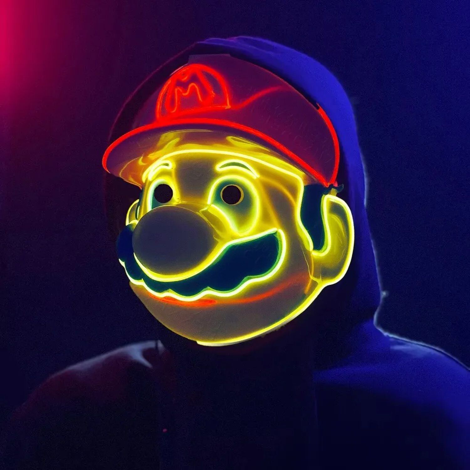 M&aacute;scara Accesorio Cosplay De Super Mario Led Para Fiesta image number 2.0