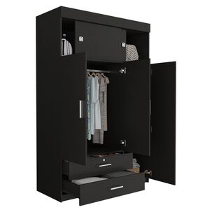 Closet 5 Puertas 2 Cajones Fm-003n - Negro