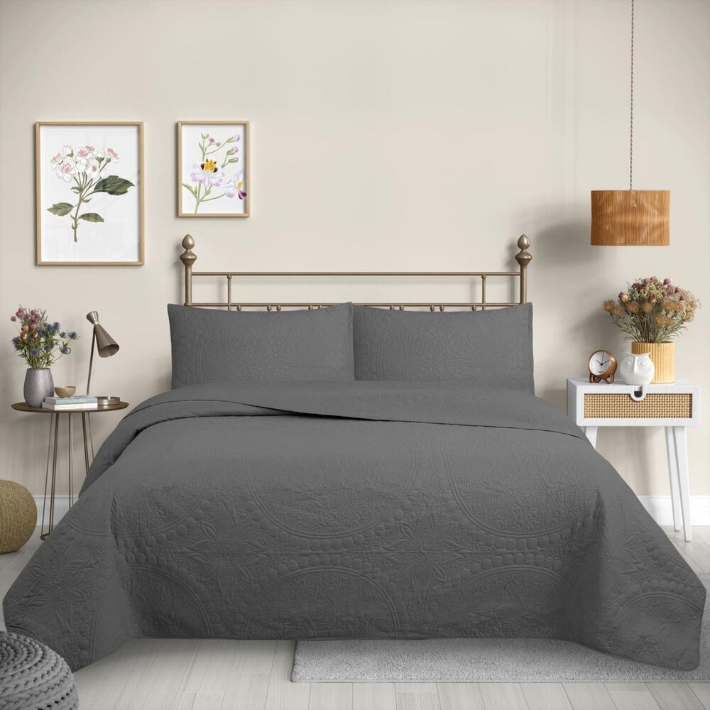 Cubrecama Quilt Reversible Super King 270 X 260 Cm Gris - Wonder Collection Martin&eacute; image number 0.0