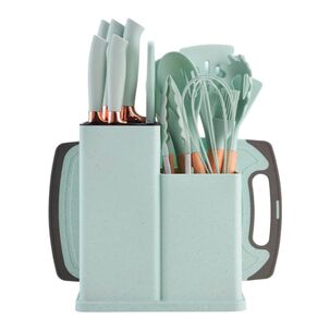 Set De 19 Utensilios De Cocina Mango De Madera