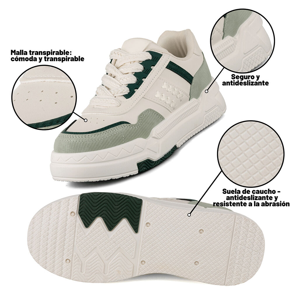 Zapatilla Deportiva Casual De Colores Mujer Weide Lt135 image number 7.0