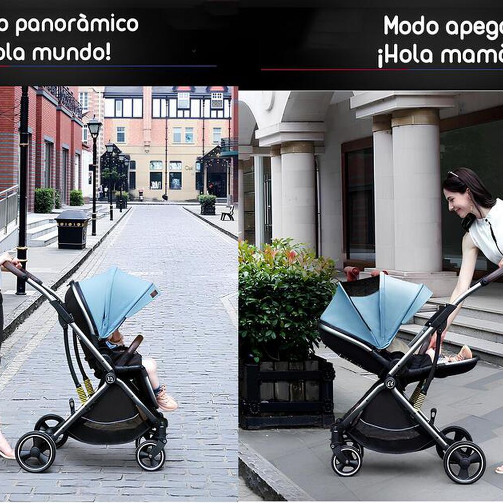 Coche De Paseo Modo Apego Y Panorámico Negro Lubabycas image number 3.0