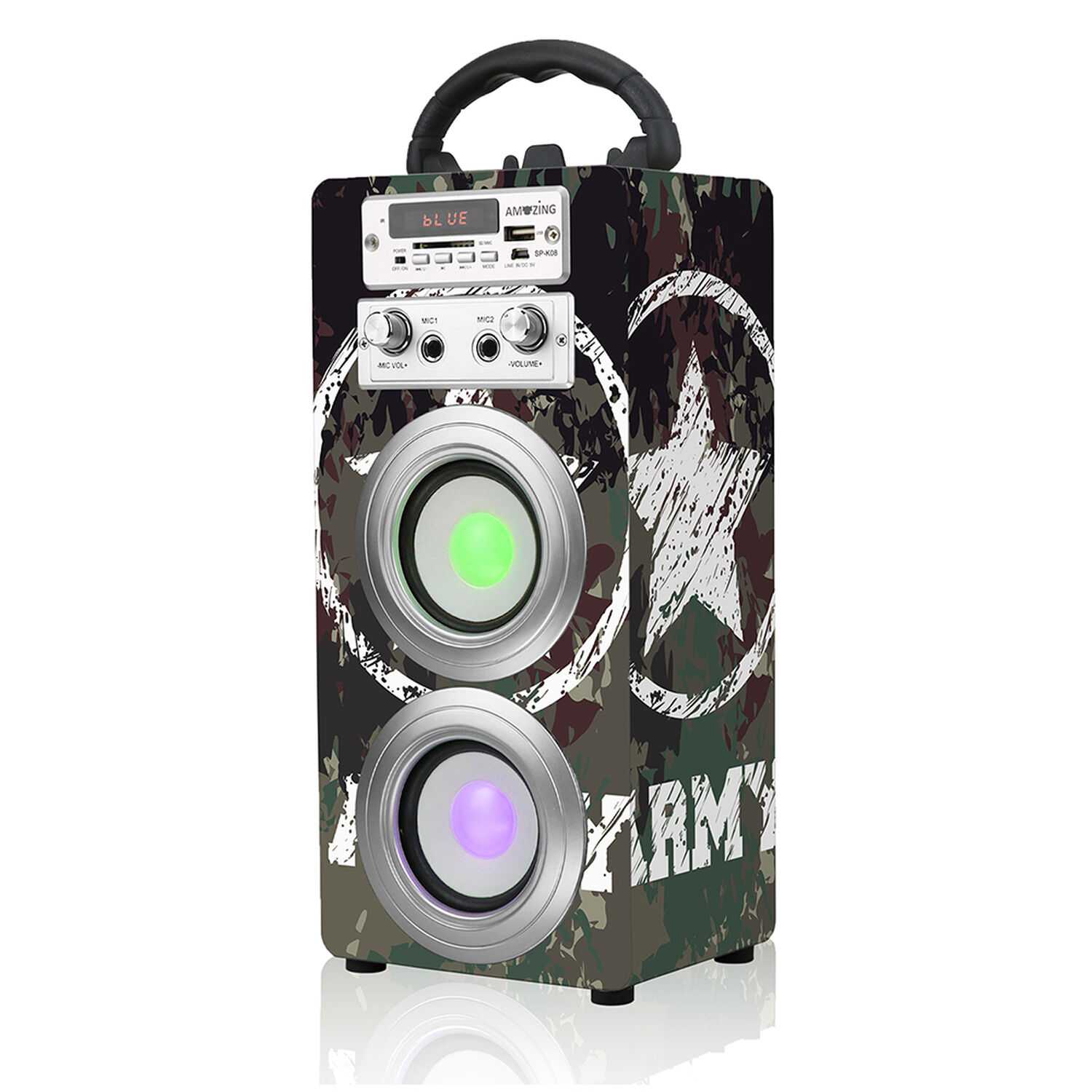 Parlante Karaoke Hip-hop / Mic Sp-k08 Army image number 2.0