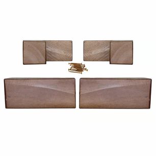 Kit 4 Patas Tipo L - Altura 4.5 Cm (chocolate)