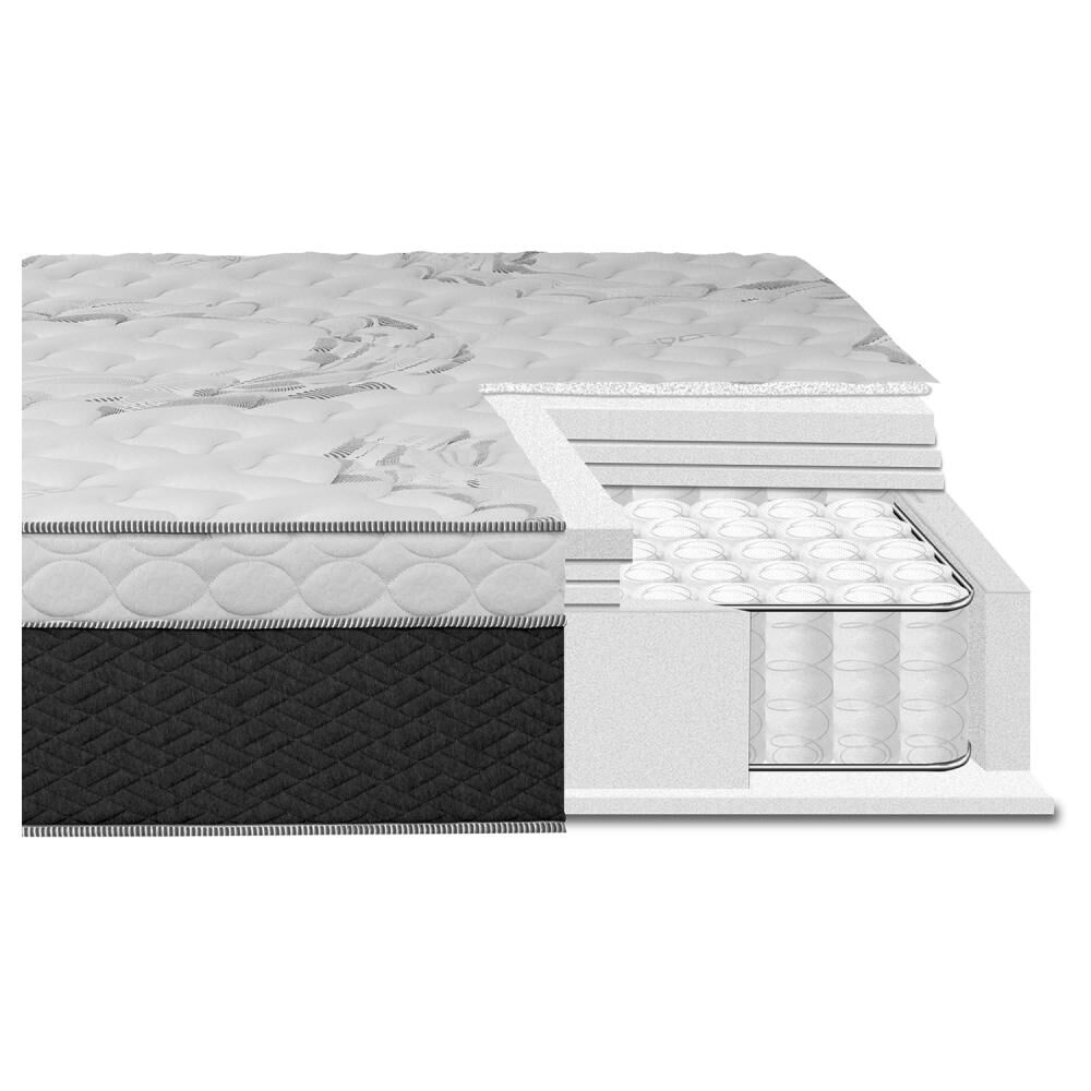 Cama Europea Celta Everest / 2 Plazas / Base Normal + Set De Maderas image number 3.0