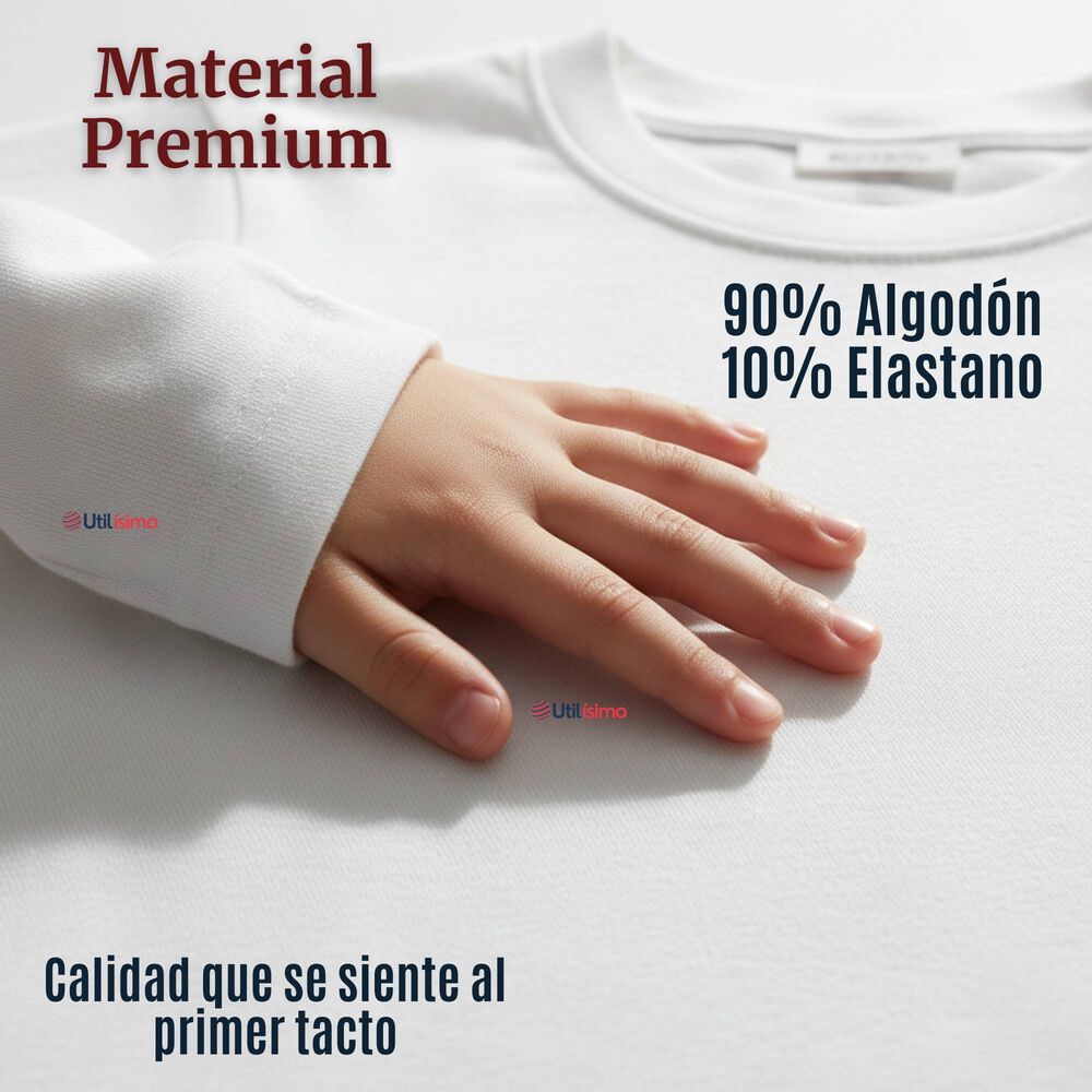 Pack 6 Camisetas Algod&oacute;n Manga Larga Polera Primera Capa Blanco Ni&ntilde;a image number 4.0