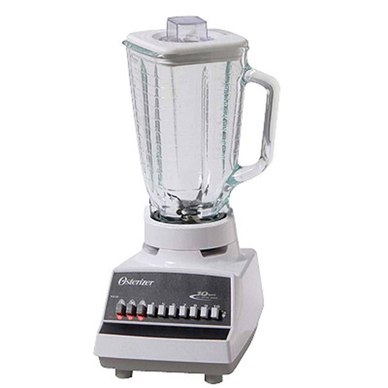 Licuadora Juguera Oster Cl&aacute;sica 10 Velocidades 300w Jarra Vidrio 1,25 L Pica Hielo Blanca image number 1.0