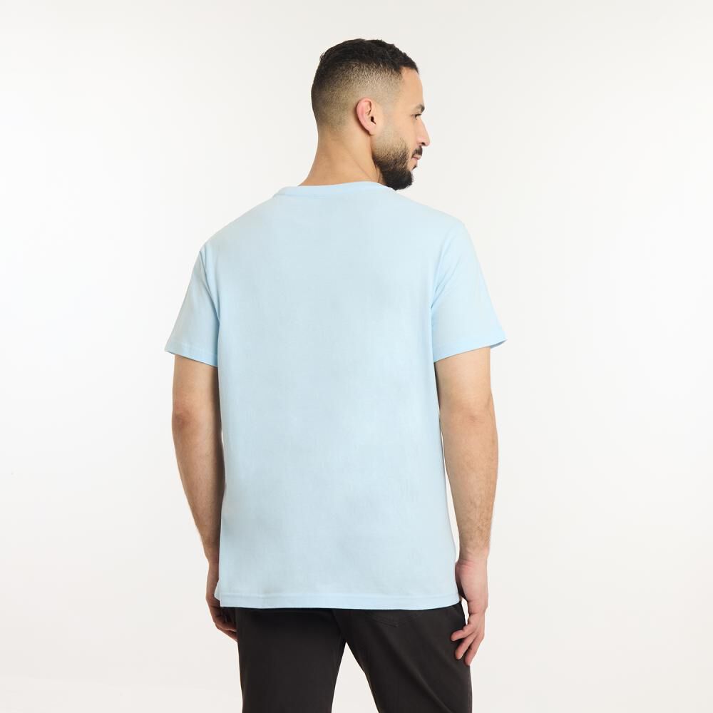 Polera B&aacute;sica Slim Manga Corta Cuello Redondo Hombre Az Black image number 3.0