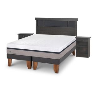 Cama Europea Cic Balance / King / Base Dividida + Set De Maderas