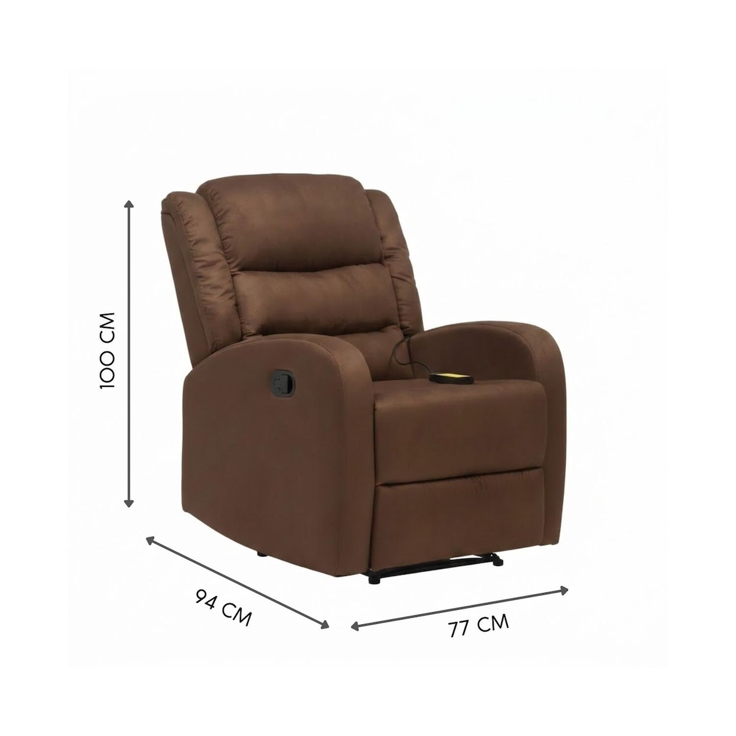 Berger Reclinable Moderno Virgil Masajeador Fg98013 image number 6.0