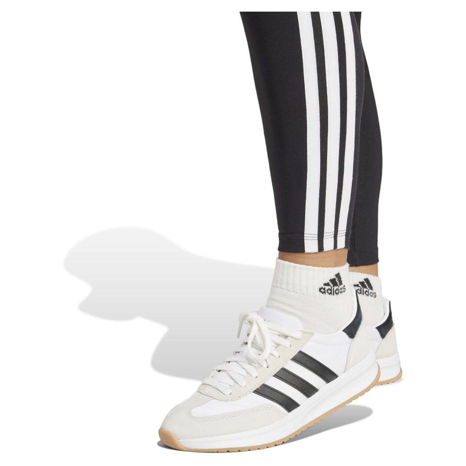 Mallas Mujer Essentials Cotton 3 Bandas Adidas image number 4.0