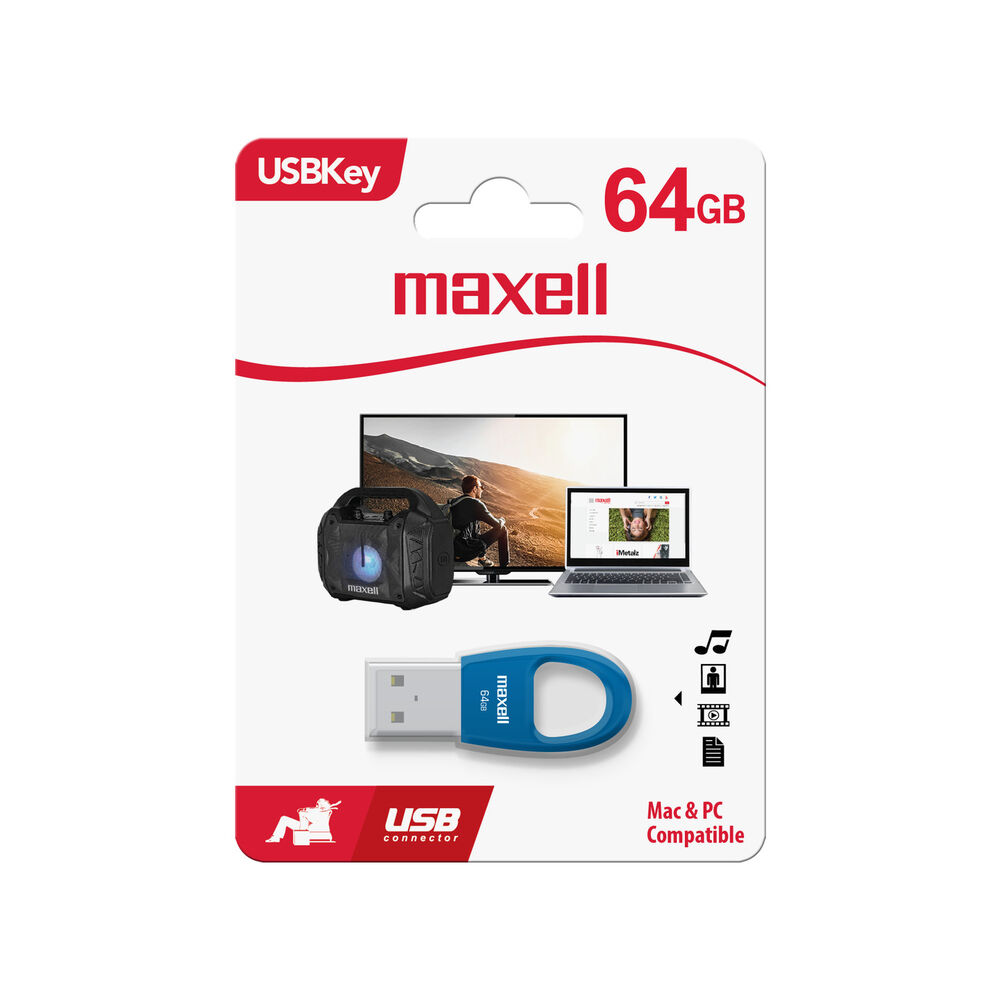 Pack 3 Pendrive Maxell Key 64gb Usb 2.0 Azul image number 2.0