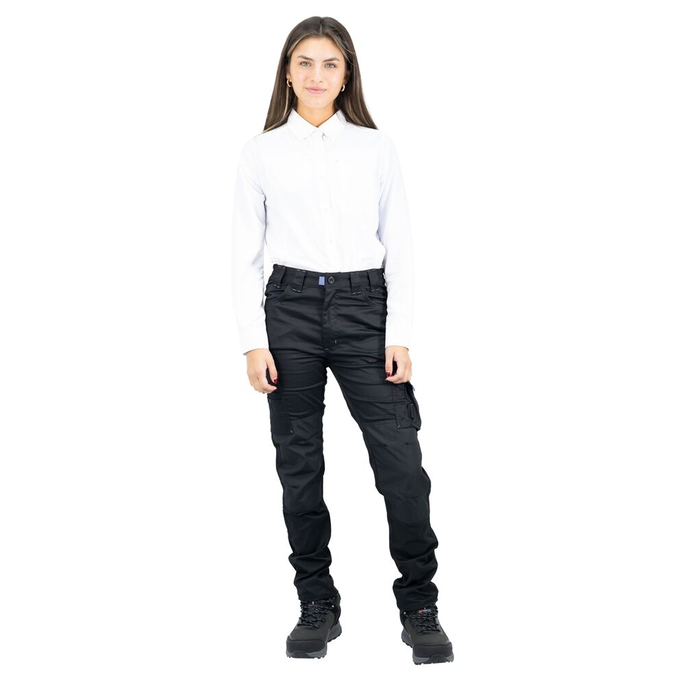 Pantal&oacute;n Cargo Hw Dakota Spandex Mujer Dark Shadow image number 4.0
