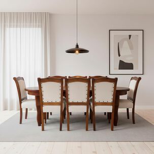 Juego De Comedor Living Factory Lisboa / 8 Sillas Juego De Comedor Living Factory Lisboa / 8 Sillas