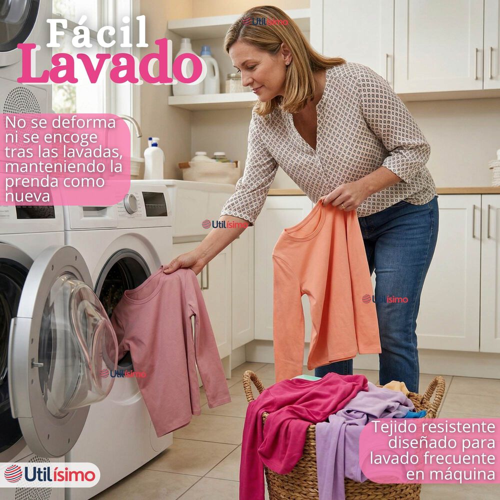 Camiseta Polera Bamb&uacute; Cuello Redondo Primera Capa Manga Larga Colores Surtido Ni&ntilde;a image number 9.0