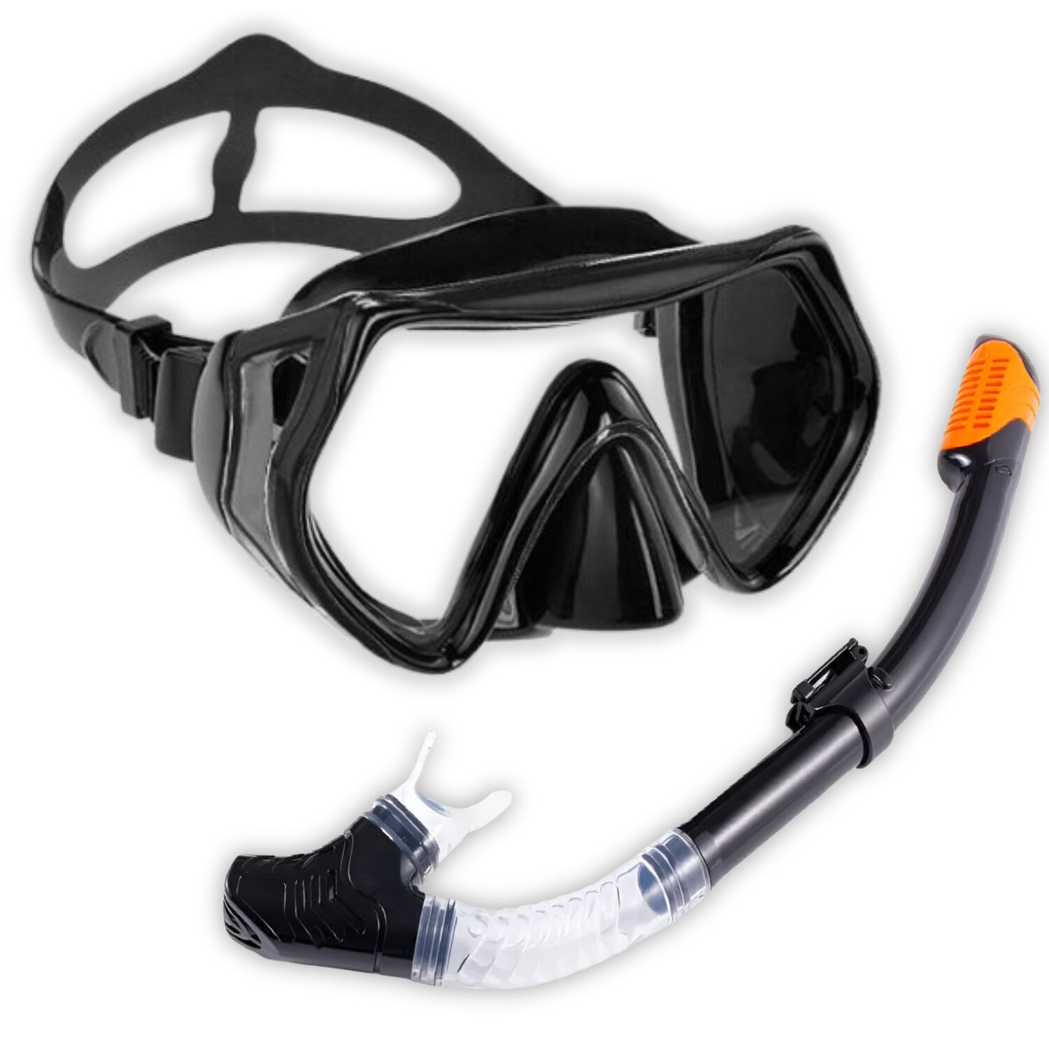 Mascara De Buceo Anti Fugas De Vidrio Templado Con Snorkel image number 4.0