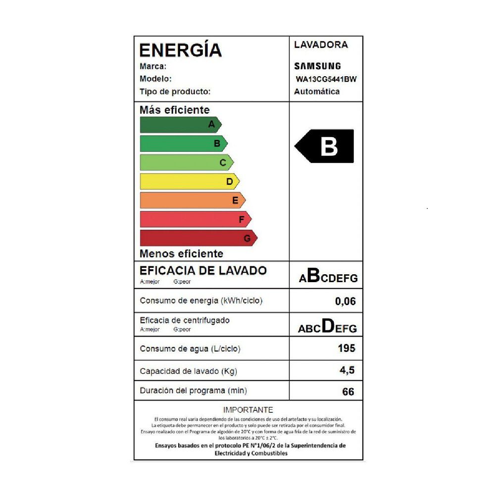 Lavadora Samsung Carga Superior 13 Kg Wa13cg5441bwzs image number 5.0