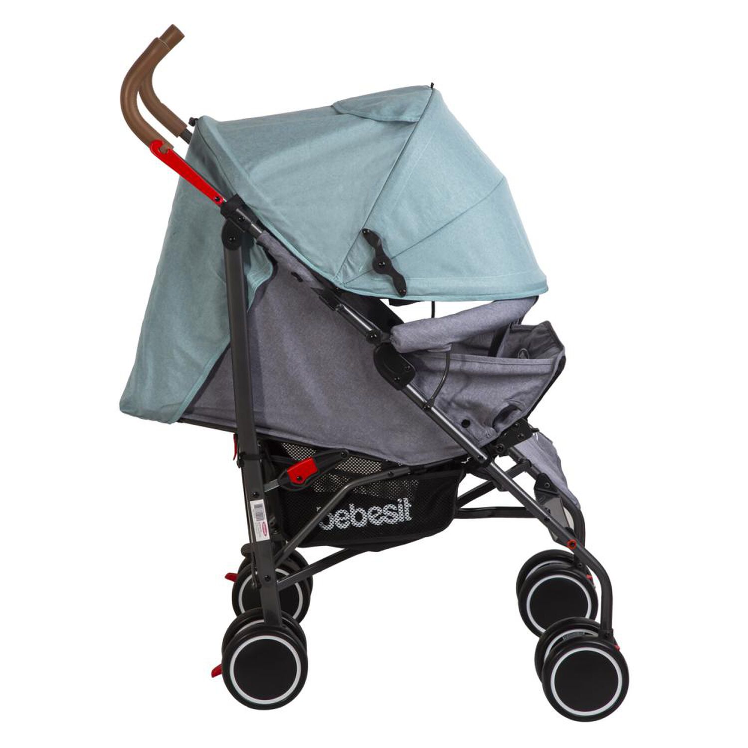 Coche Paragua Bebesit Clap Melange Gris image number 4.0