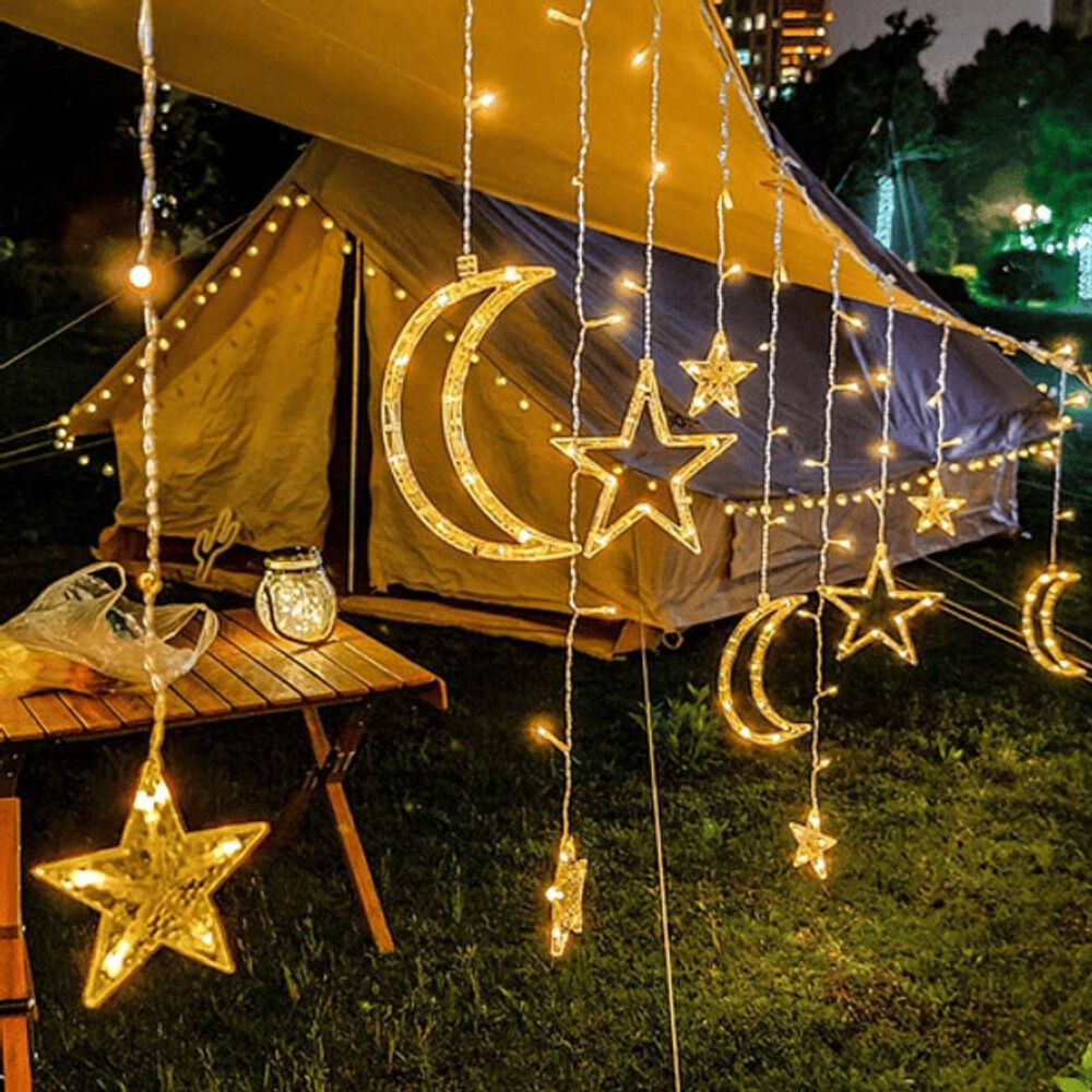 Luces Led De Cortina Guirnalda Navidad Extendible image number 4.0