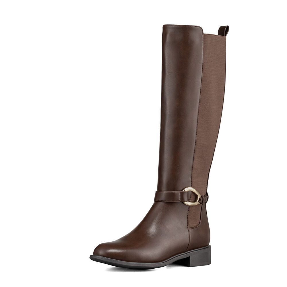 Bota Larga Mujer Casual Eco Cuero Moda Clasico Weide Zs70 image number 0.0