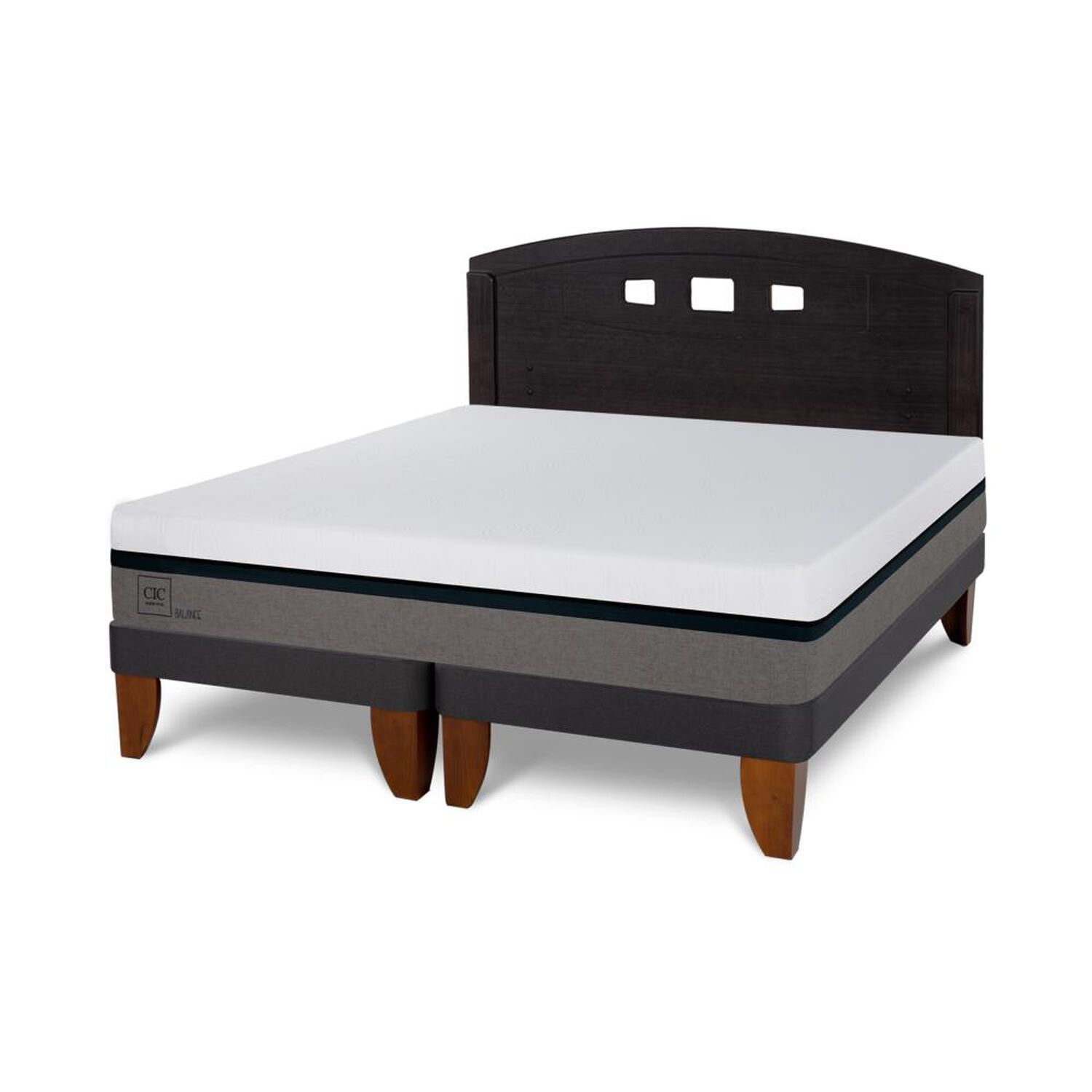 Cama Europea Cic Balance / 2 Plazas / Base Dividida + Respaldo image number 4.0