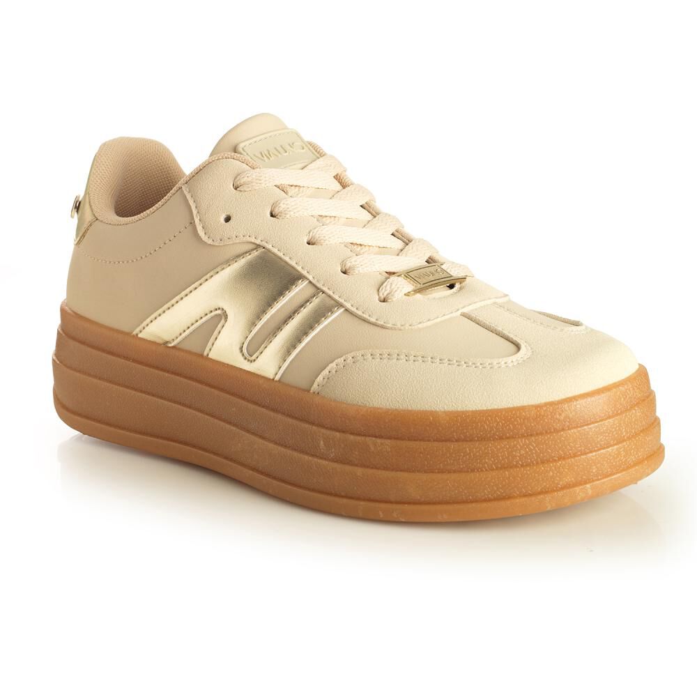 Zapatilla Urbana Mujer Via Uno Oro image number 3.0