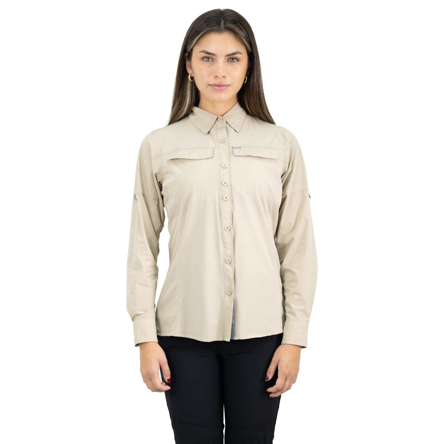 Camisa Hw Antakari Spandex Mujer Beige image number 0.0