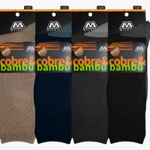 Calcet&iacute;n Diab&eacute;tico Cobre Bamb&uacute; 6 Pares (40-45)