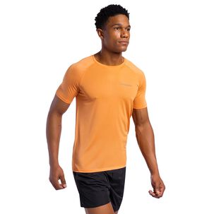 Polera Runner Manga Corta Naranja Hombre