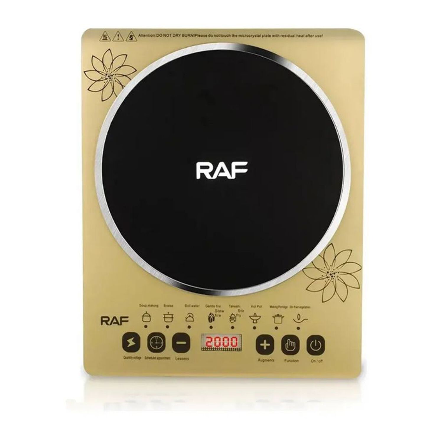 Cocina De Inducci&oacute;n Port&aacute;til 2000w Panel T&aacute;ctil 1 Quemador Raf R.8017 image number 2.0