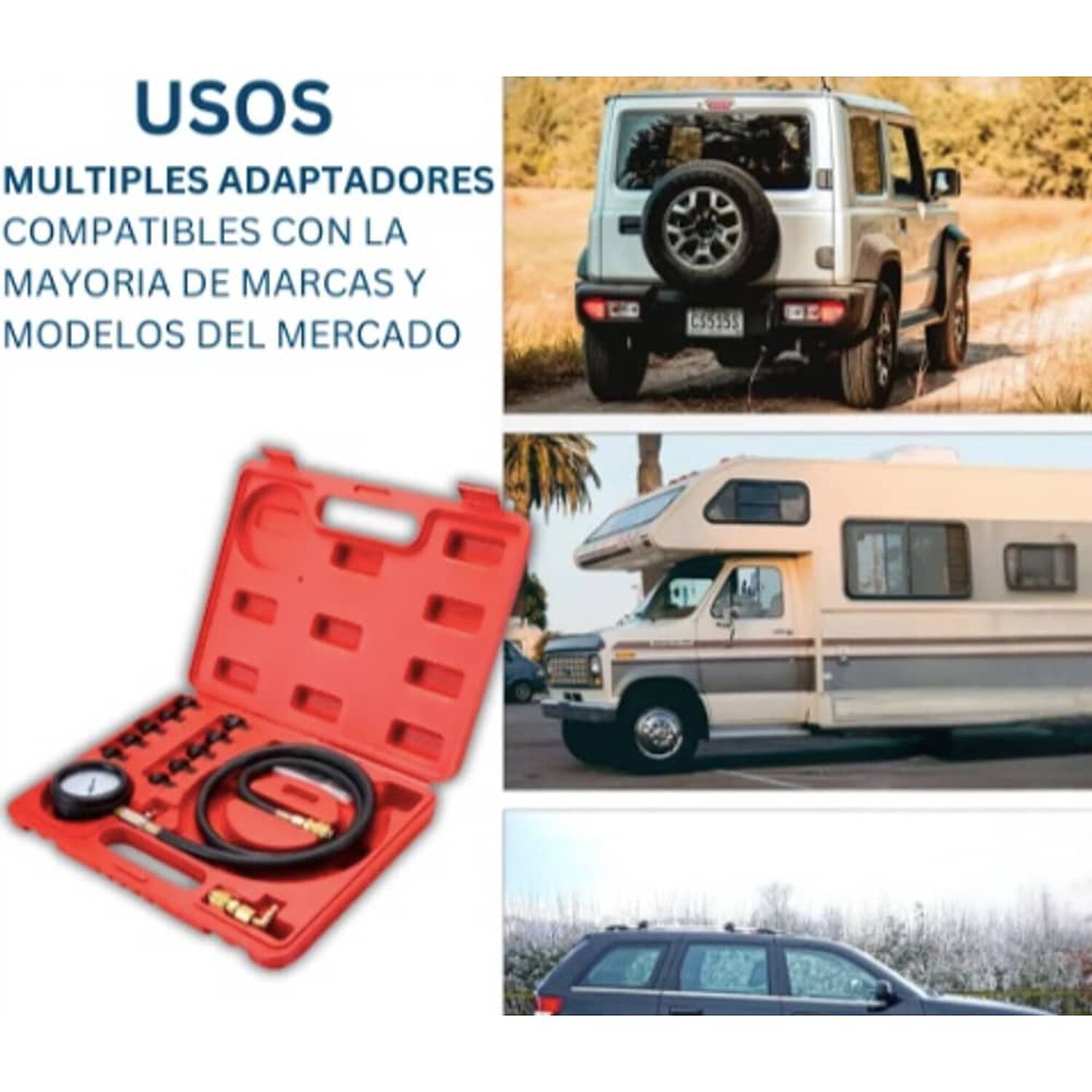 Medidor Man&oacute;metro Presi&oacute;n De Aceite Automotriz Universal image number 3.0
